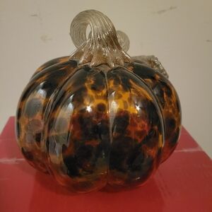 Handcrafted Glass Pumpkin Decor